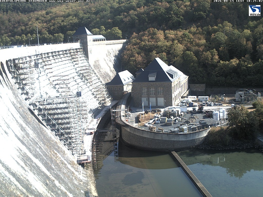 Archiv Foto Webcam Staumauer am Edersee