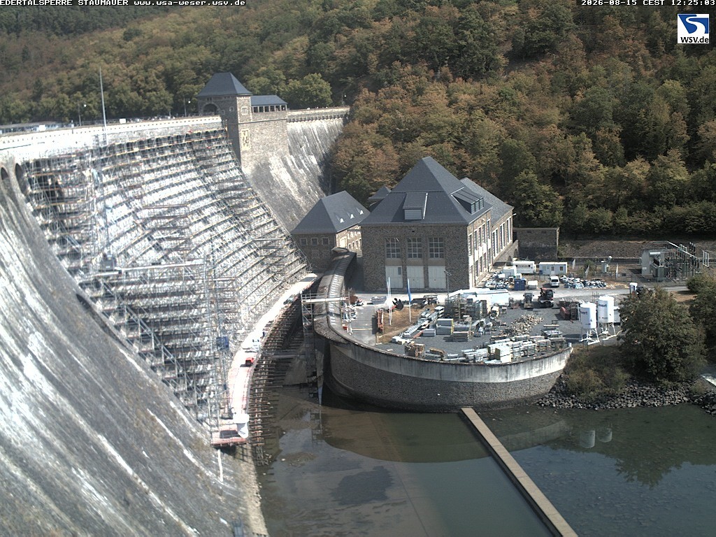 Archiv Foto Webcam Staumauer am Edersee