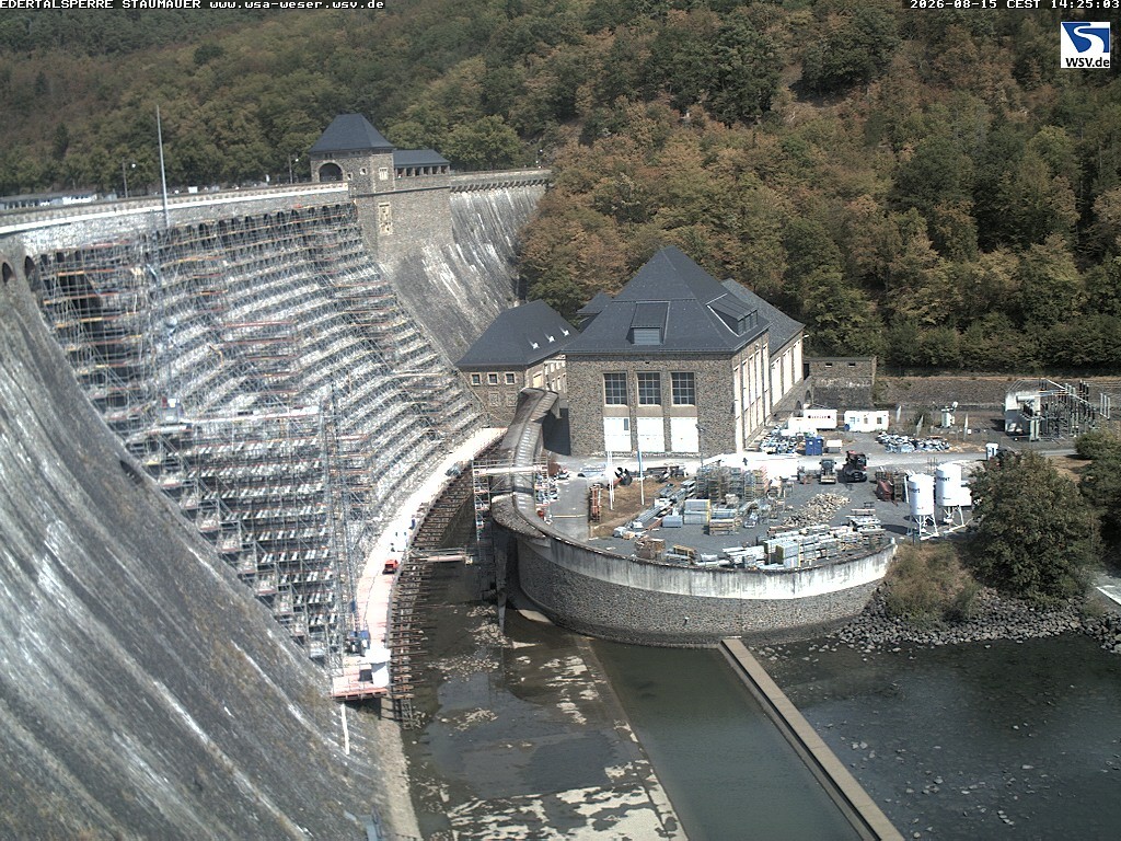 Archiv Foto Webcam Staumauer am Edersee