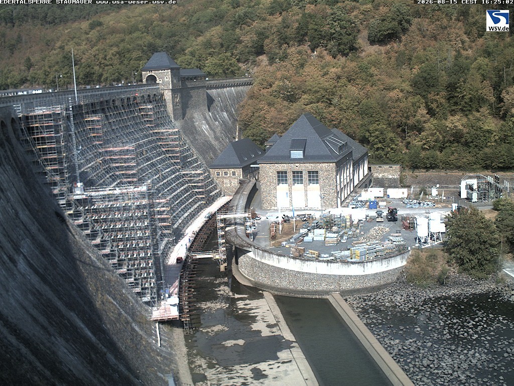 Archiv Foto Webcam Staumauer am Edersee