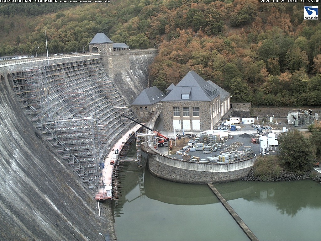 Archiv Foto Webcam Staumauer am Edersee