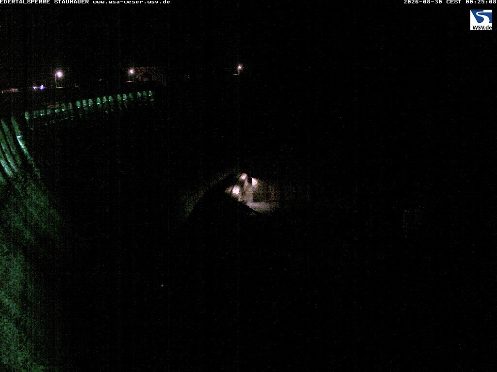Archived image Webcam Lake Eder: View Dam
