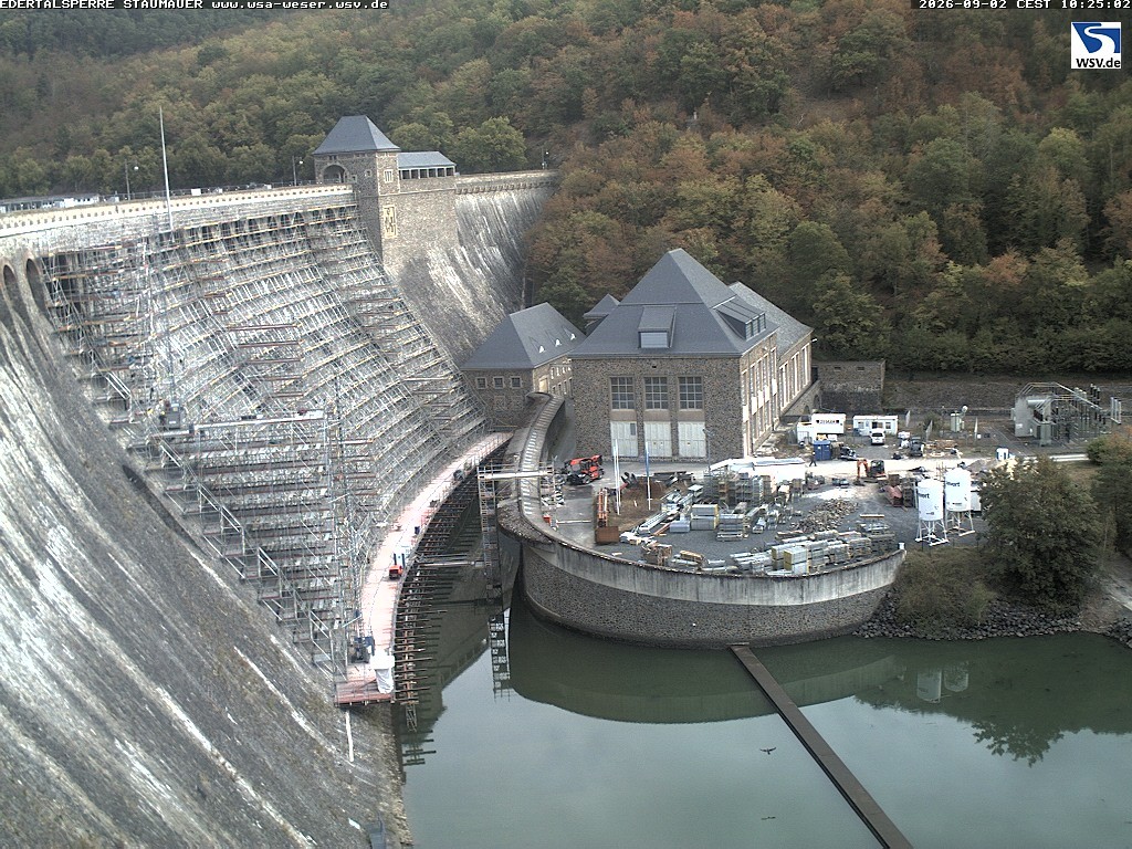 Archiv Foto Webcam Staumauer am Edersee