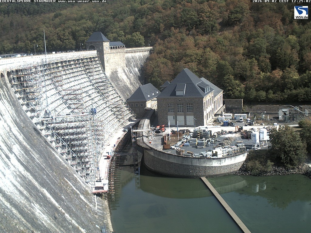 Archiv Foto Webcam Staumauer am Edersee