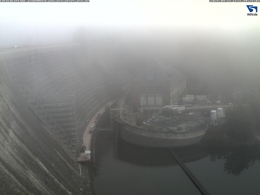 Archiv Foto Webcam Staumauer am Edersee