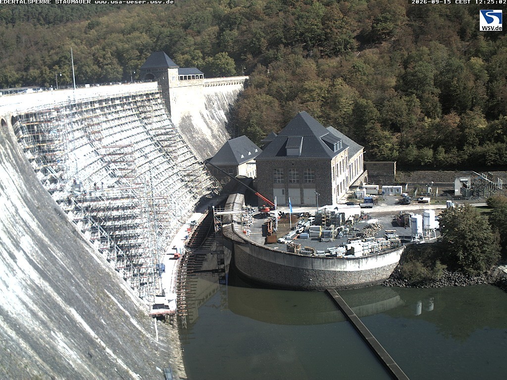 Archiv Foto Webcam Staumauer am Edersee