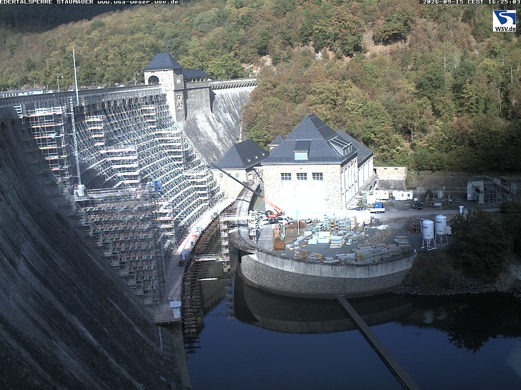 Archiv Foto Webcam Staumauer am Edersee