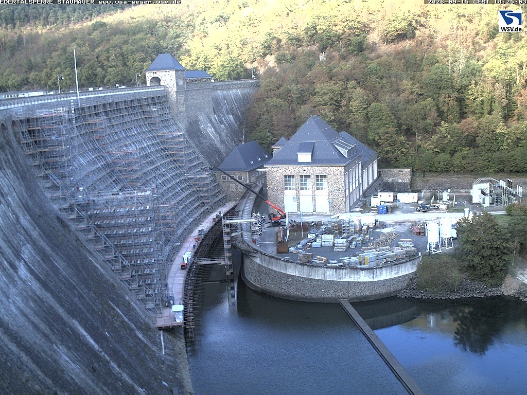 Archiv Foto Webcam Staumauer am Edersee