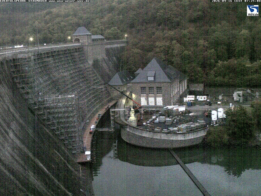 Archiv Foto Webcam Staumauer am Edersee