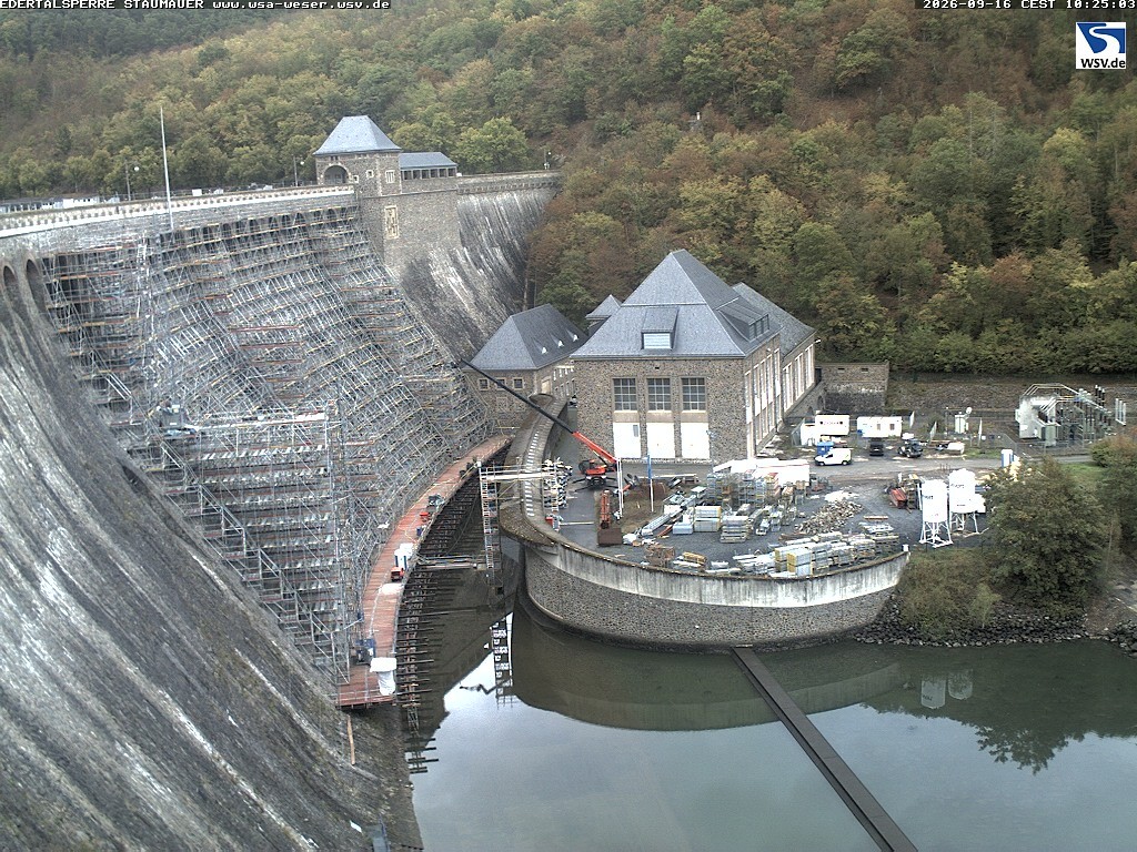Archiv Foto Webcam Staumauer am Edersee