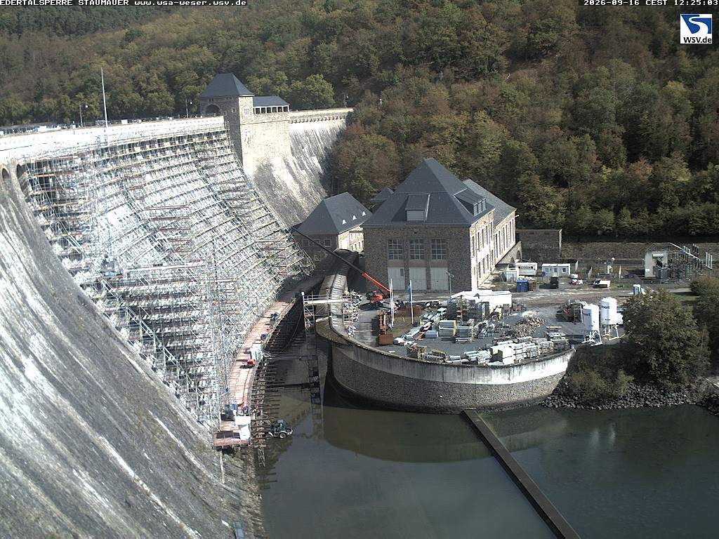 Archiv Foto Webcam Staumauer am Edersee