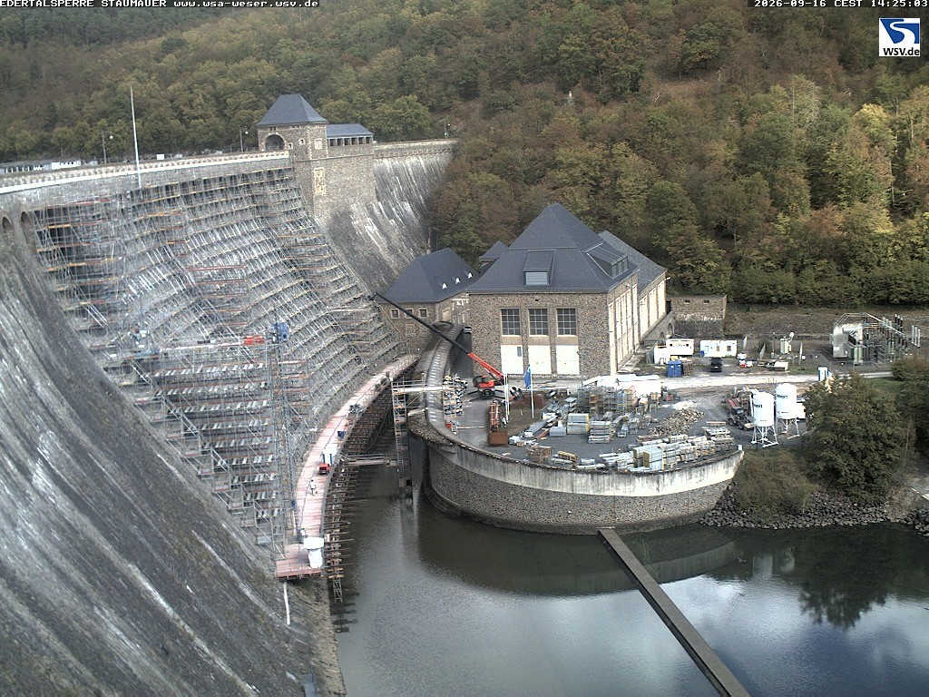 Archiv Foto Webcam Staumauer am Edersee