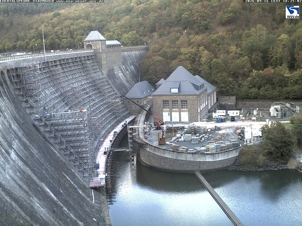 Archiv Foto Webcam Staumauer am Edersee