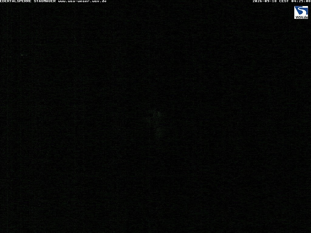 Archived image Webcam Lake Eder: View Dam
