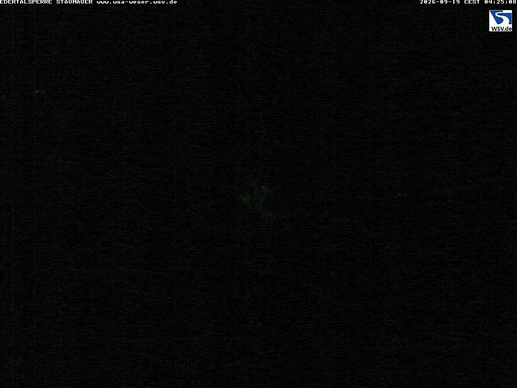 Archived image Webcam Lake Eder: View Dam