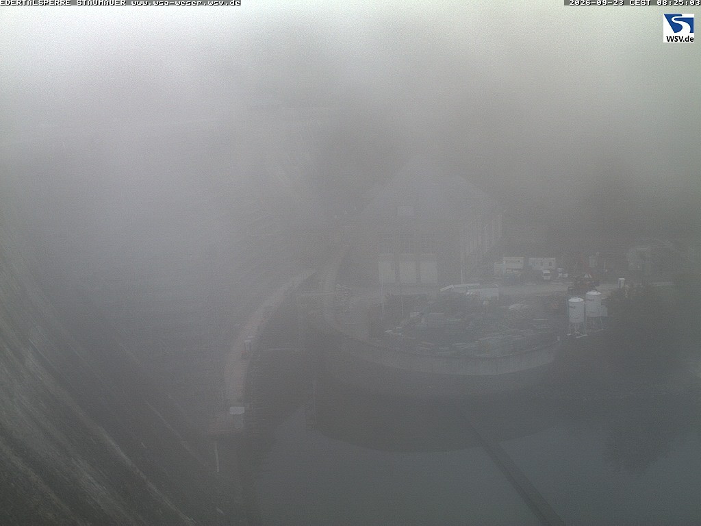 Archiv Foto Webcam Staumauer am Edersee
