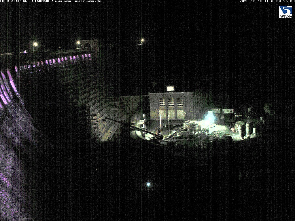 Archiv Foto Webcam Staumauer am Edersee