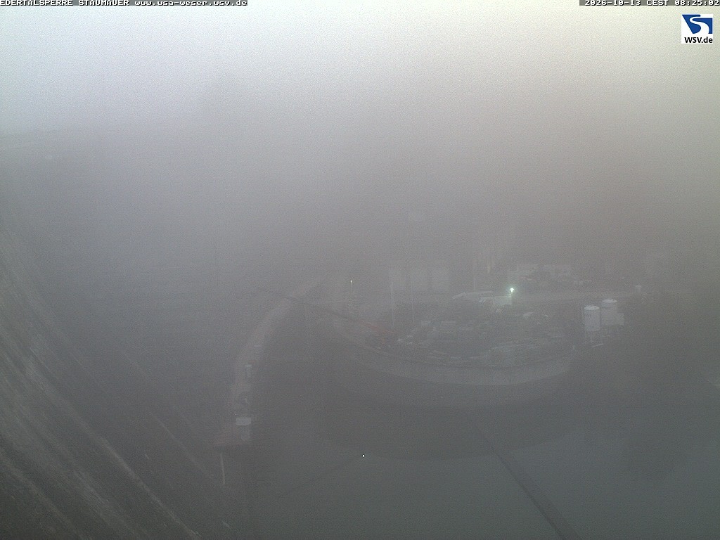 Archiv Foto Webcam Staumauer am Edersee