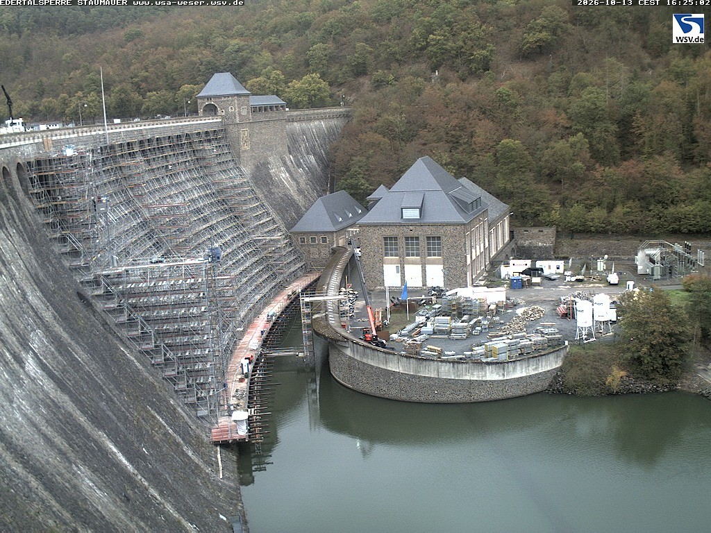 Archiv Foto Webcam Staumauer am Edersee