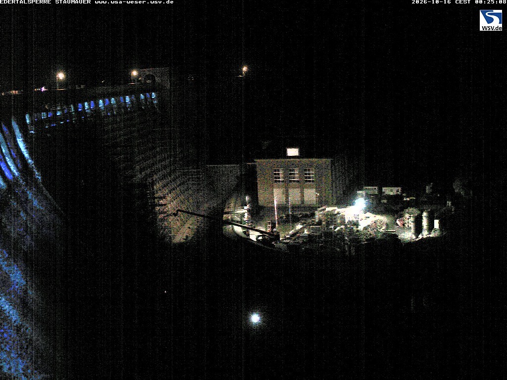 Archiv Foto Webcam Staumauer am Edersee