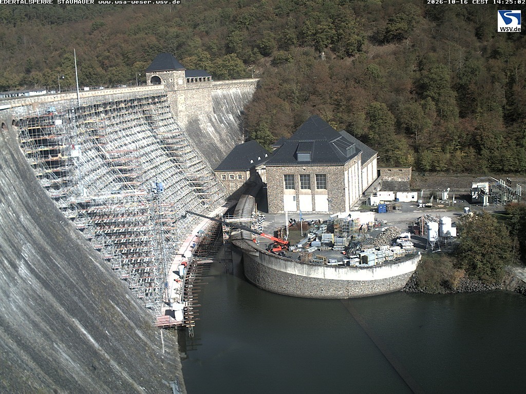Archiv Foto Webcam Staumauer am Edersee