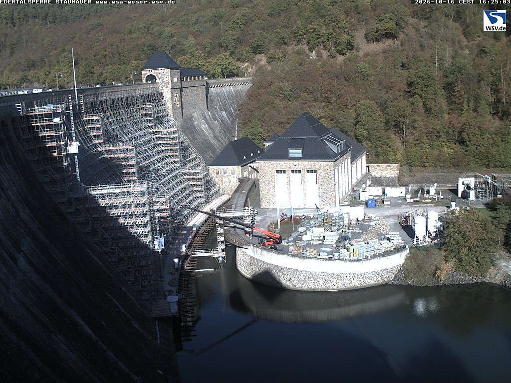 Archiv Foto Webcam Staumauer am Edersee