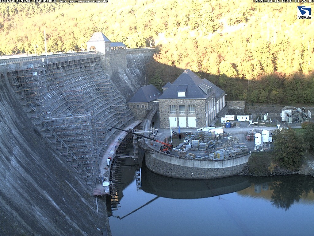 Archiv Foto Webcam Staumauer am Edersee