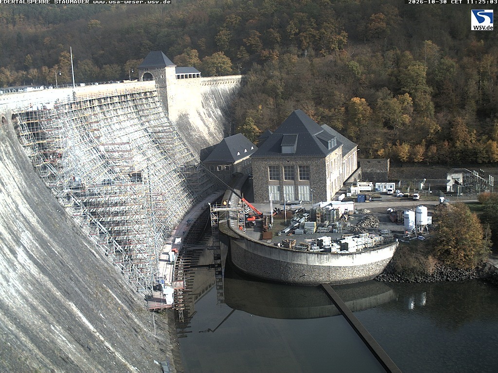 Archiv Foto Webcam Staumauer am Edersee