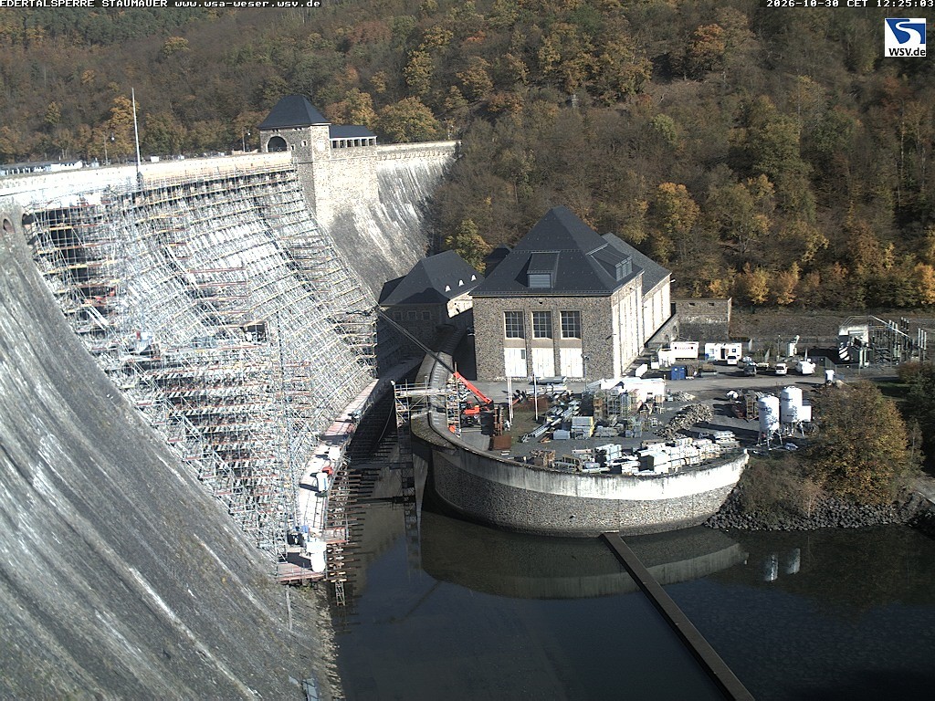 Archiv Foto Webcam Staumauer am Edersee