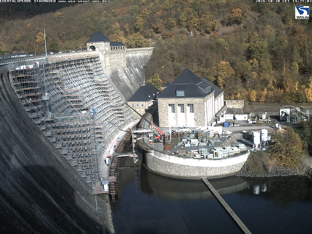 Archiv Foto Webcam Staumauer am Edersee
