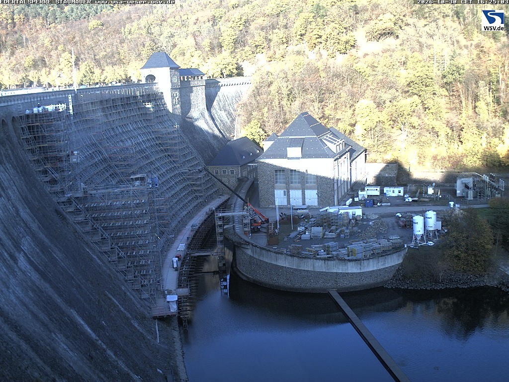 Archiv Foto Webcam Staumauer am Edersee