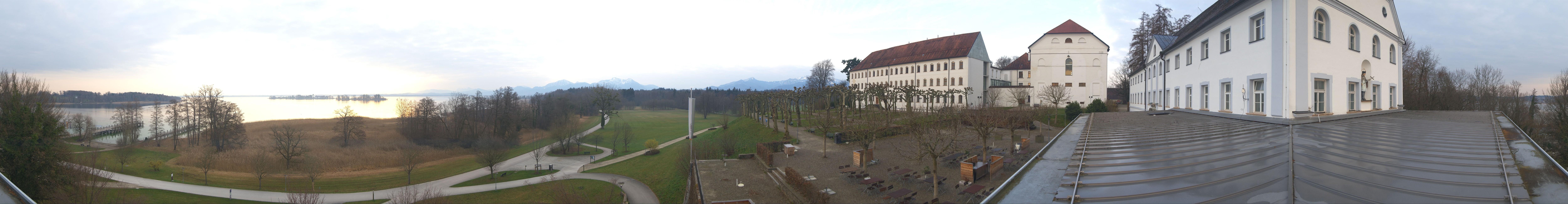 Archiv Foto Webcam Panoramablick von der Herreninsel im Chiemsee