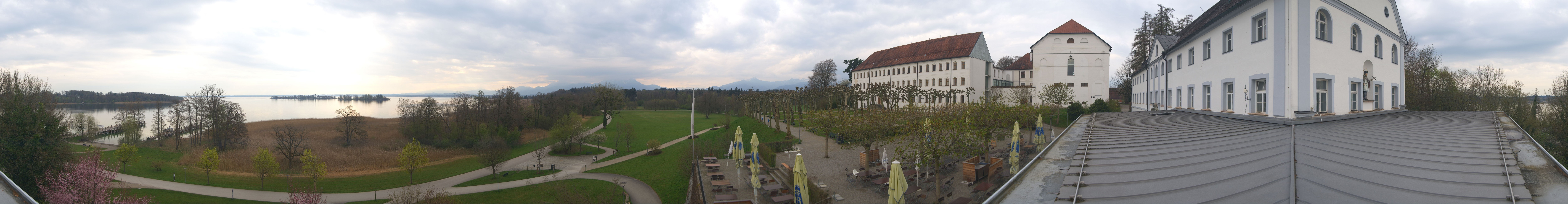 Archiv Foto Webcam Panoramablick von der Herreninsel im Chiemsee