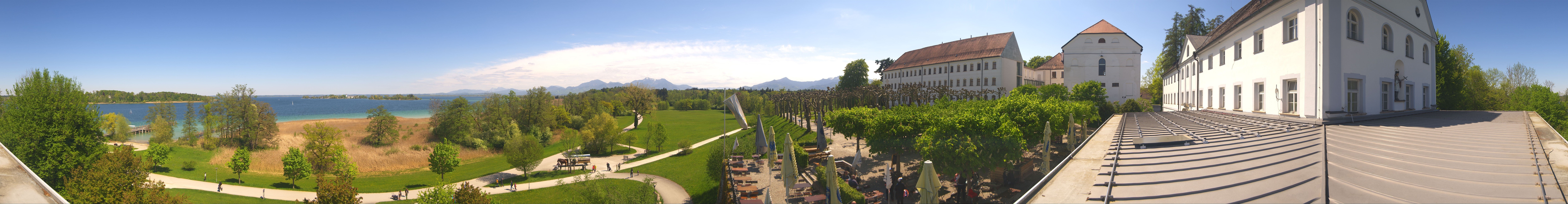 Archiv Foto Webcam Panoramablick von der Herreninsel im Chiemsee