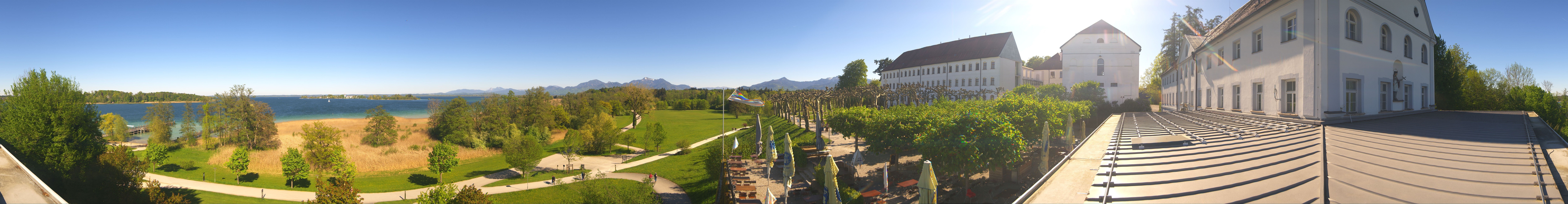Archiv Foto Webcam Panoramablick von der Herreninsel im Chiemsee