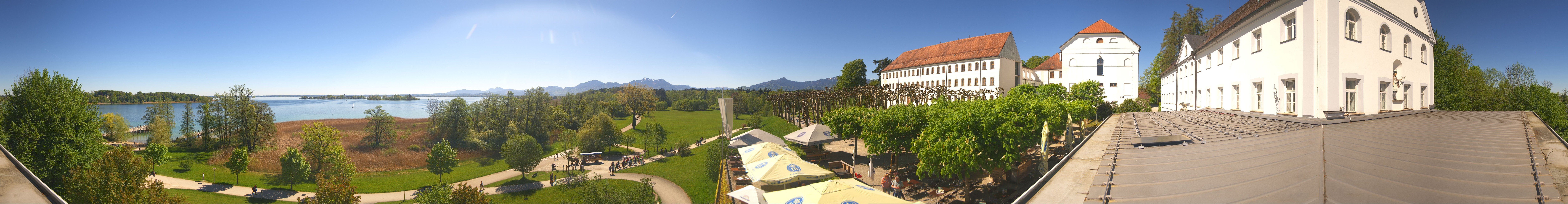 Archiv Foto Webcam Panoramablick von der Herreninsel im Chiemsee
