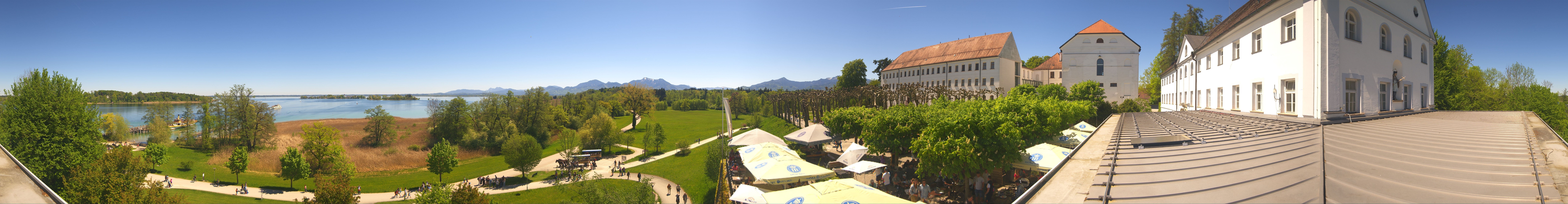 Archiv Foto Webcam Panoramablick von der Herreninsel im Chiemsee