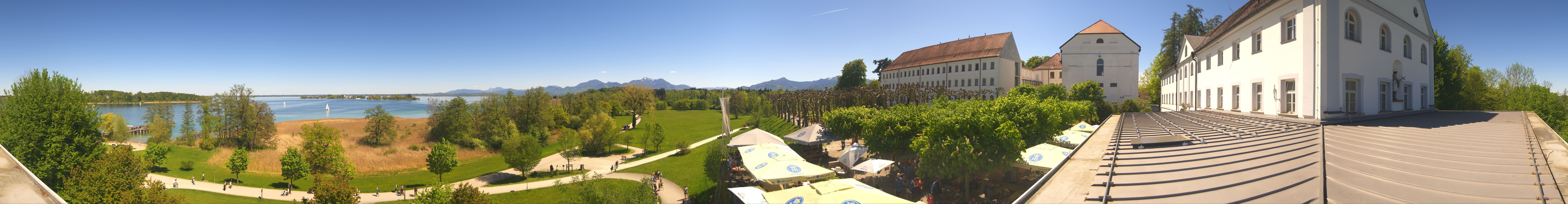Archiv Foto Webcam Panoramablick von der Herreninsel im Chiemsee