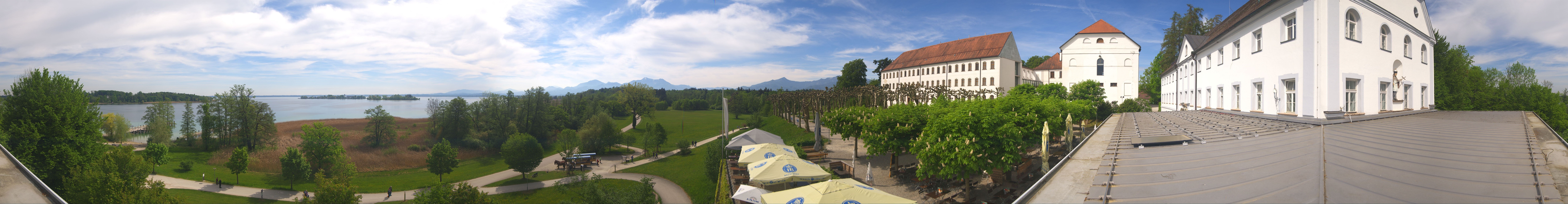 Archiv Foto Webcam Panoramablick von der Herreninsel im Chiemsee