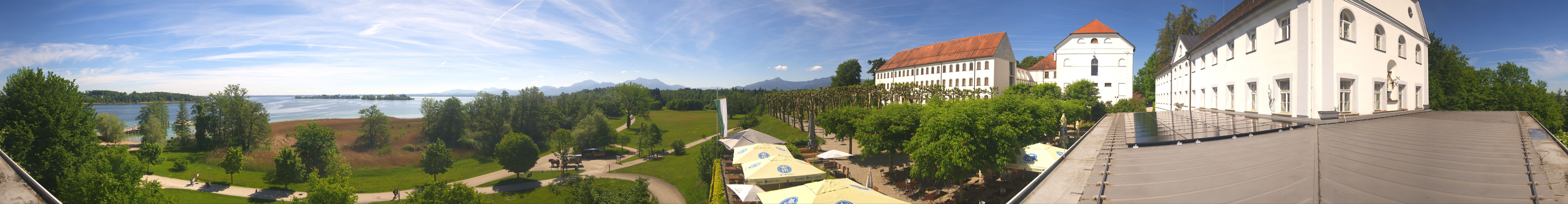 Archiv Foto Webcam Panoramablick von der Herreninsel im Chiemsee