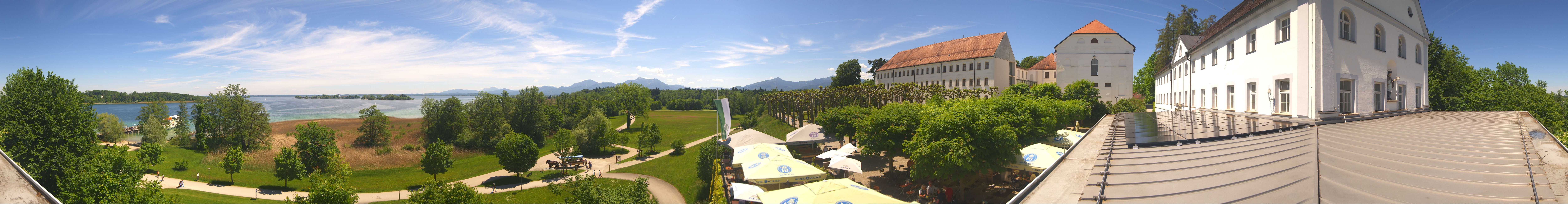 Archiv Foto Webcam Panoramablick von der Herreninsel im Chiemsee