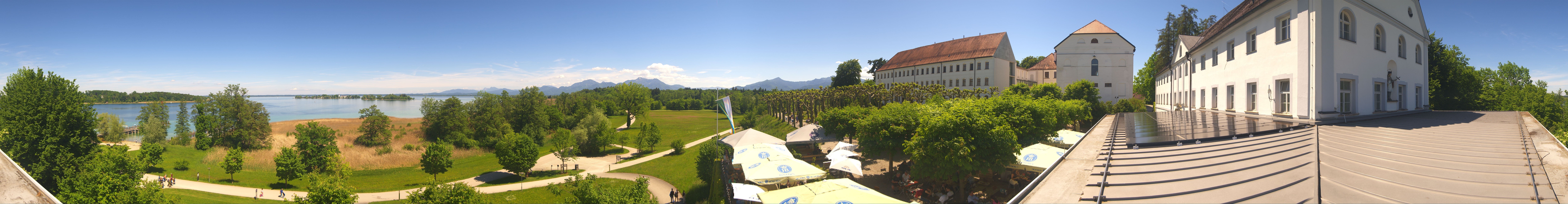 Archiv Foto Webcam Panoramablick von der Herreninsel im Chiemsee
