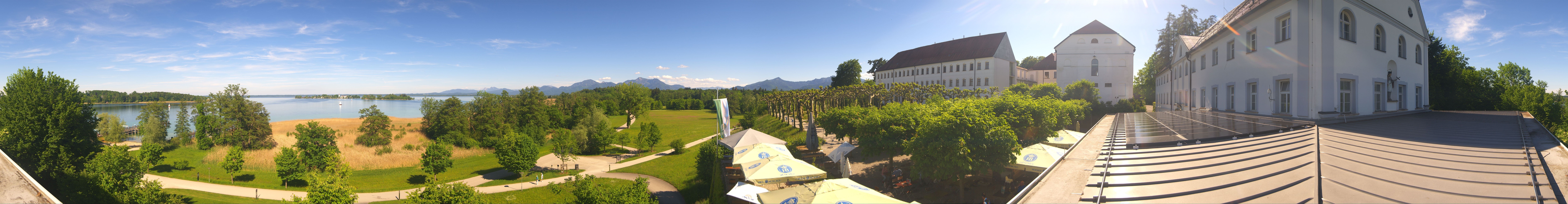 Archiv Foto Webcam Panoramablick von der Herreninsel im Chiemsee