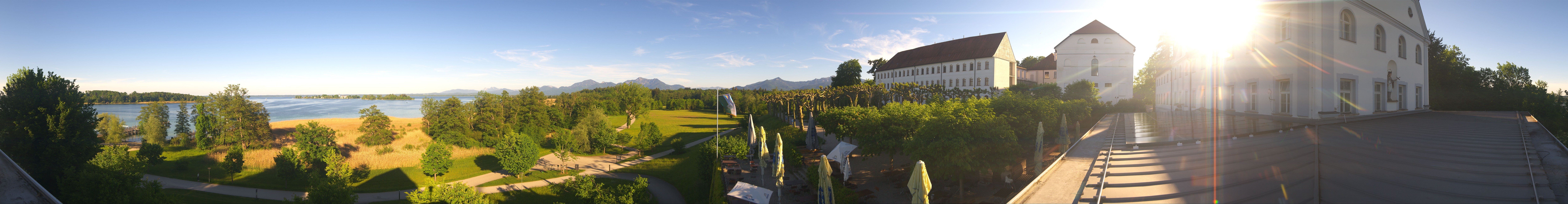 Archiv Foto Webcam Panoramablick von der Herreninsel im Chiemsee