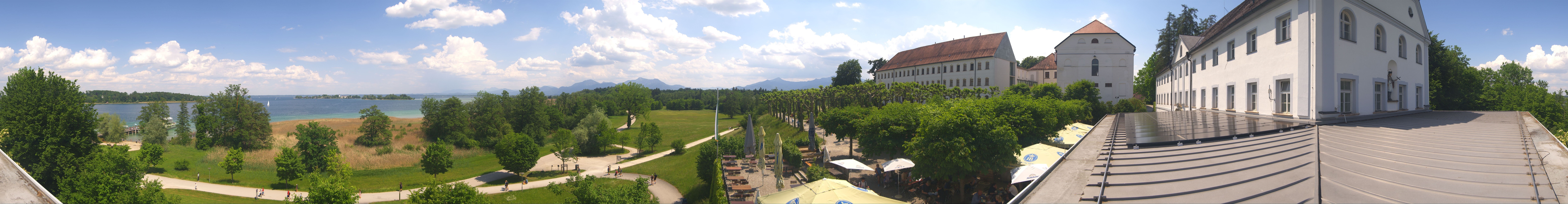 Archiv Foto Webcam Panoramablick von der Herreninsel im Chiemsee