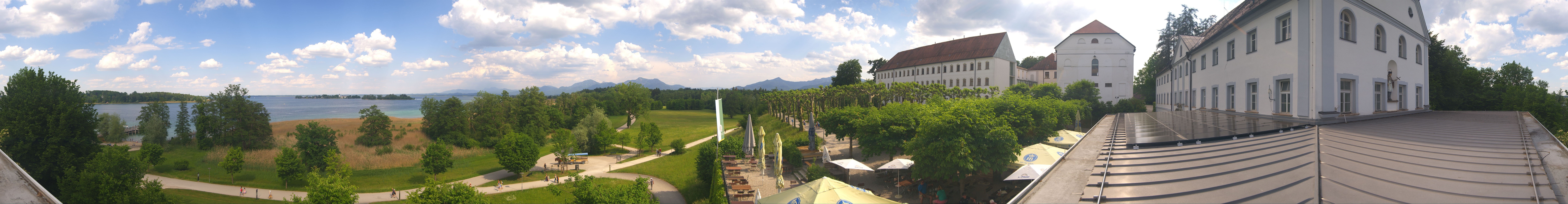 Archiv Foto Webcam Panoramablick von der Herreninsel im Chiemsee