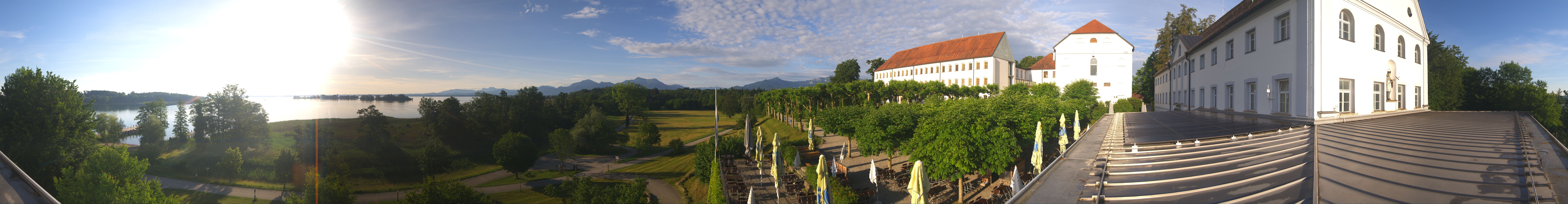 Archiv Foto Webcam Panoramablick von der Herreninsel im Chiemsee