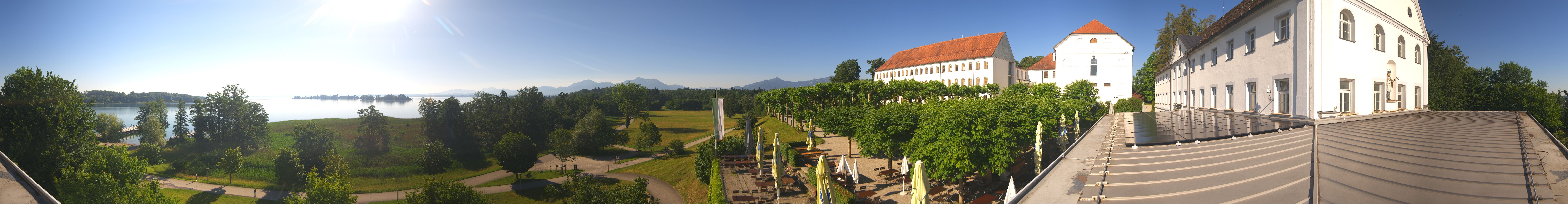 Archiv Foto Webcam Panoramablick von der Herreninsel im Chiemsee
