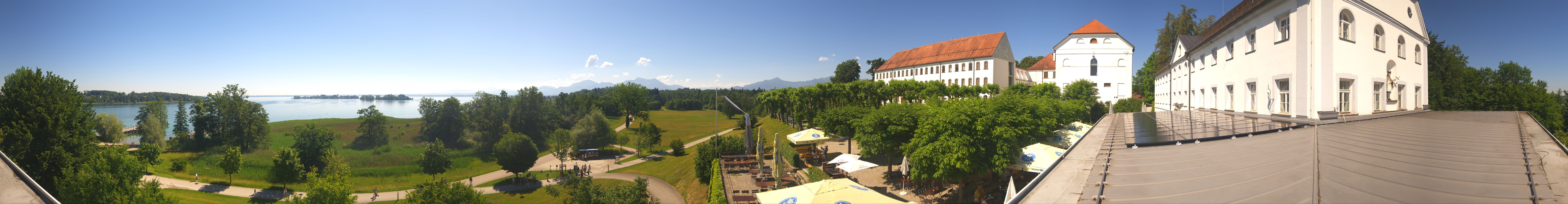 Archiv Foto Webcam Panoramablick von der Herreninsel im Chiemsee