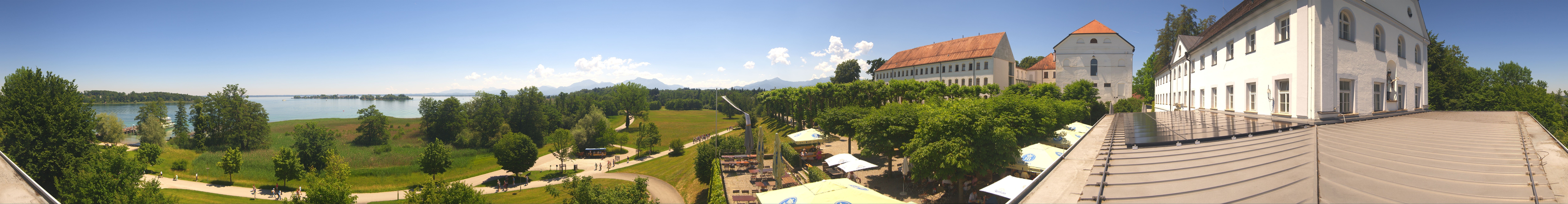 Archiv Foto Webcam Panoramablick von der Herreninsel im Chiemsee